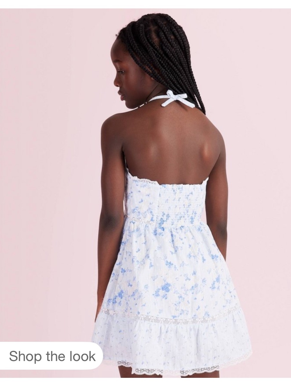 NWT LoveShackFancy x target Girls' Annabelle Budding Florals Halter Dress Sz 12 - Picture 2 of 3